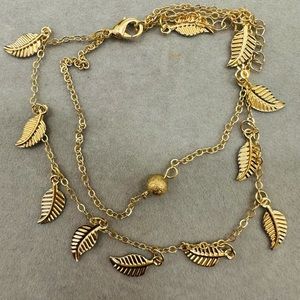 gold leaf anklet